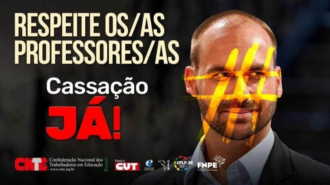 Adunesp repudia desrespeito aos professores, discurso de ódio e incitação ao crime. “Cassação, já!” para Eduardo Bolsonaro