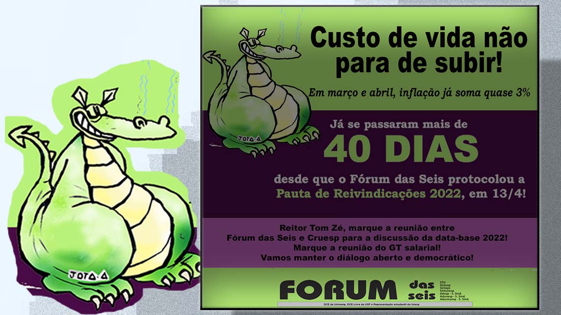 Custo de vida não para de subir! Em março e abril, inflação soma quase 3%. Fórum das Seis convida para ato público em 31/5
