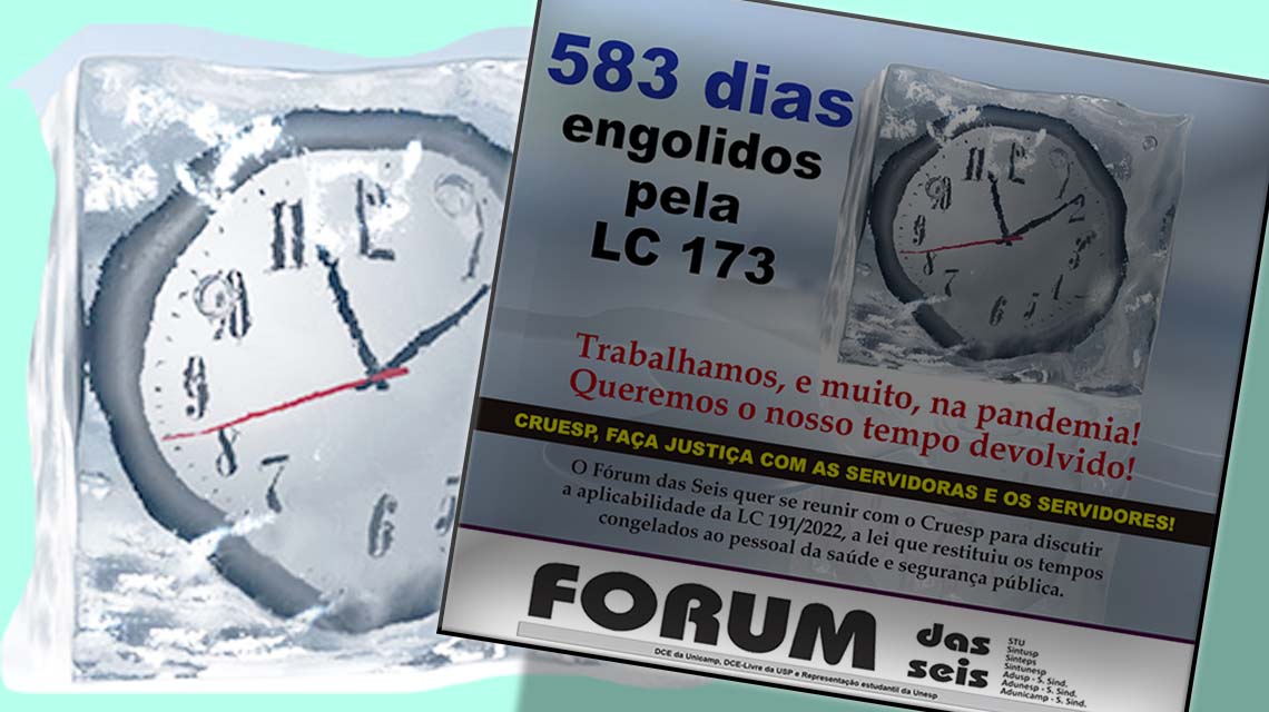 583 dias engolidos pela LC 173! Fórum das Seis quer discutir com o Cruesp a aplicação da LC 191/2022 às áreas de saúde e segurança