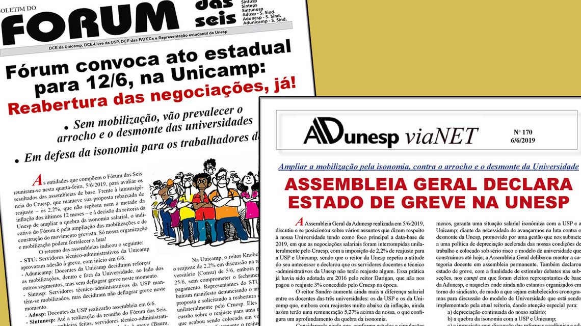 Fórum das Seis convoca ato estadual para 12/6, na Unicamp: Reabertura das negociações e isonomia, já!